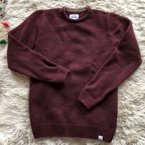 Norse Projects Maroon Wool Sweater